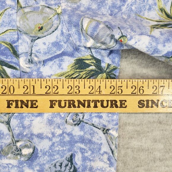 Vintage Columbia River‎ Lodge Tropical Martini Shirt Mens XL Blue Hawaiian Aloha - Picture 4 of 5